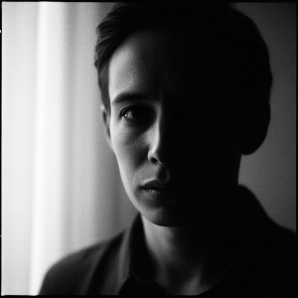 Retrato em preto e branco